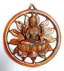 Lakshmi with rays wall hanging